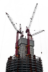 Image showing Skyscraper under construction