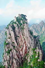 Image showing Huangshan peek in chinese mountains