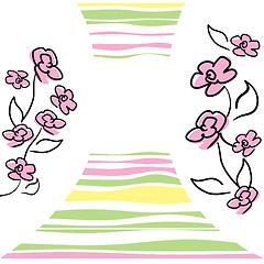 Image showing vector card with flowers