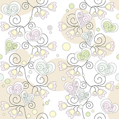 Image showing seamless floral romantic wallpaper
