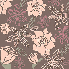 Image showing vector background with flowers