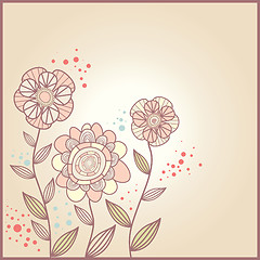 Image showing cute card with flowers