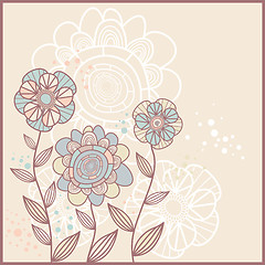 Image showing cute card with flowers