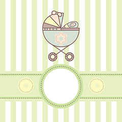 Image showing baby card with cradle
