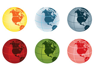 Image showing globe - north america