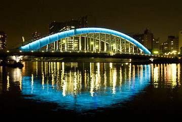 Image showing night bridge