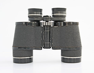 Image showing old binoculars on white background