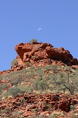 Image showing moon over kings canyon