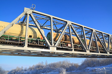 Image showing railway bridge through small river