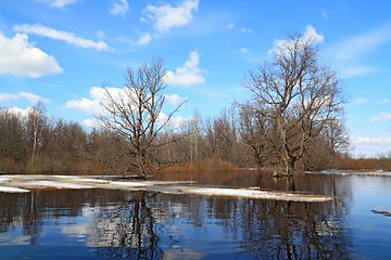Image showing spring ice on small river