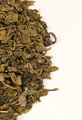 Image showing Green tea leaves