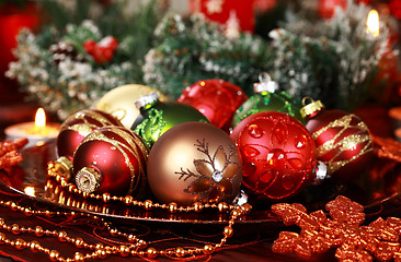 Image showing Christmas ornaments