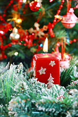 Image showing Christmas candle