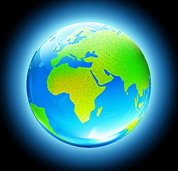 Image showing Glossy Earth Map Globe