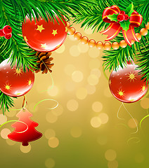 Image showing Christmas decorative background 