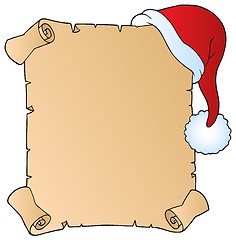 Image showing Letter with Christmas hat 1