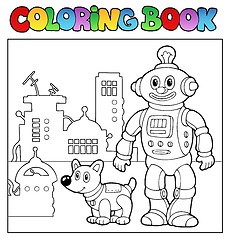 Image showing Coloring book robot theme 1