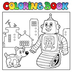 Image showing Coloring book robot theme 2