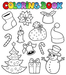 Image showing Coloring book Christmas images 1