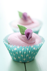 Image showing Pastel cupcakes