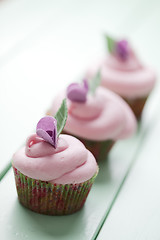 Image showing Pastel cupcakes
