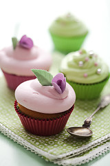 Image showing Pastel cupcakes