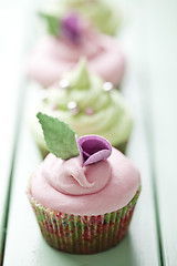 Image showing Pastel cupcakes