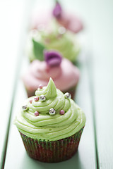 Image showing Pastel cupcakes