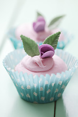 Image showing Pastel cupcakes