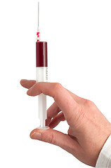 Image showing Syringe With Blood