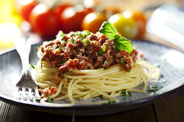 Image showing spaghetti bolognese