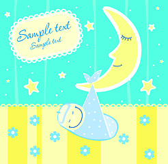 Image showing Baby arrival announcement card