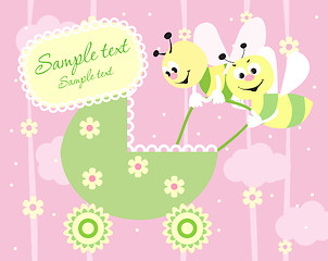 Image showing Baby arrival announcement card