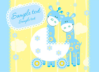 Image showing Baby arrival announcement card