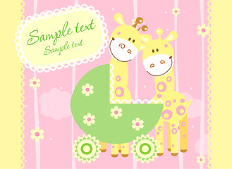 Image showing Baby arrival announcement card