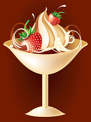Image showing Vector chocolate ice-cream