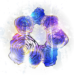 Image showing Vector flowers background