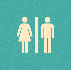 Image showing Restroom retro poster