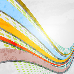 Image showing abstract rainbow wave background. line for design