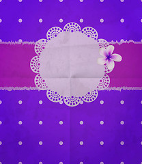 Image showing scrapbook-style retro background or greeting card