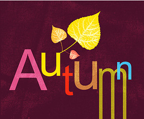 Image showing Autumn print background