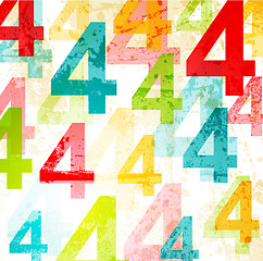 Image showing Abstract background with colorful rainbow numbers for design