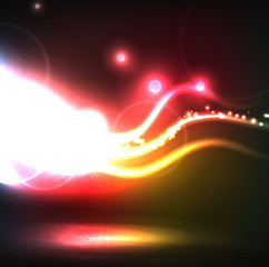 Image showing Vector illustration of futuristic abstract glowing background