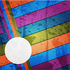 Image showing Grunge multicolored stripes background