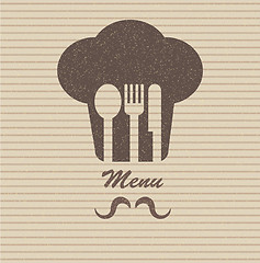 Image showing restaurant menu retro poster