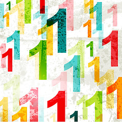 Image showing Abstract background with colorful rainbow numbers for design