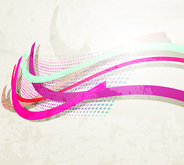 Image showing abstract rainbow wave background. line for design