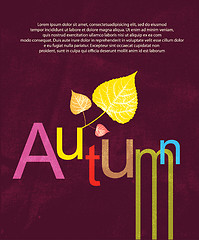 Image showing Autumn print background