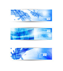 Image showing Set of abstract modern header banner for business flyer or websi