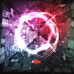 Image showing Abstract Vector Techno Background